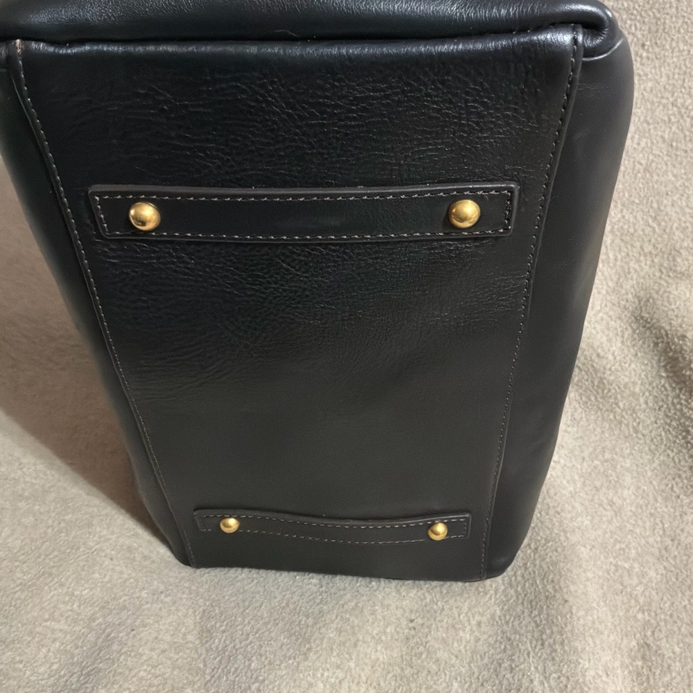 NWT Dooney & Bourke Florentine Leather Logo Lock Tote, color Black - Picture 4 of 12